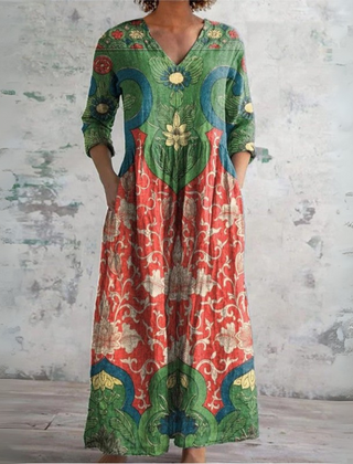 Sophia | Vintage Floral Maxi Dress
