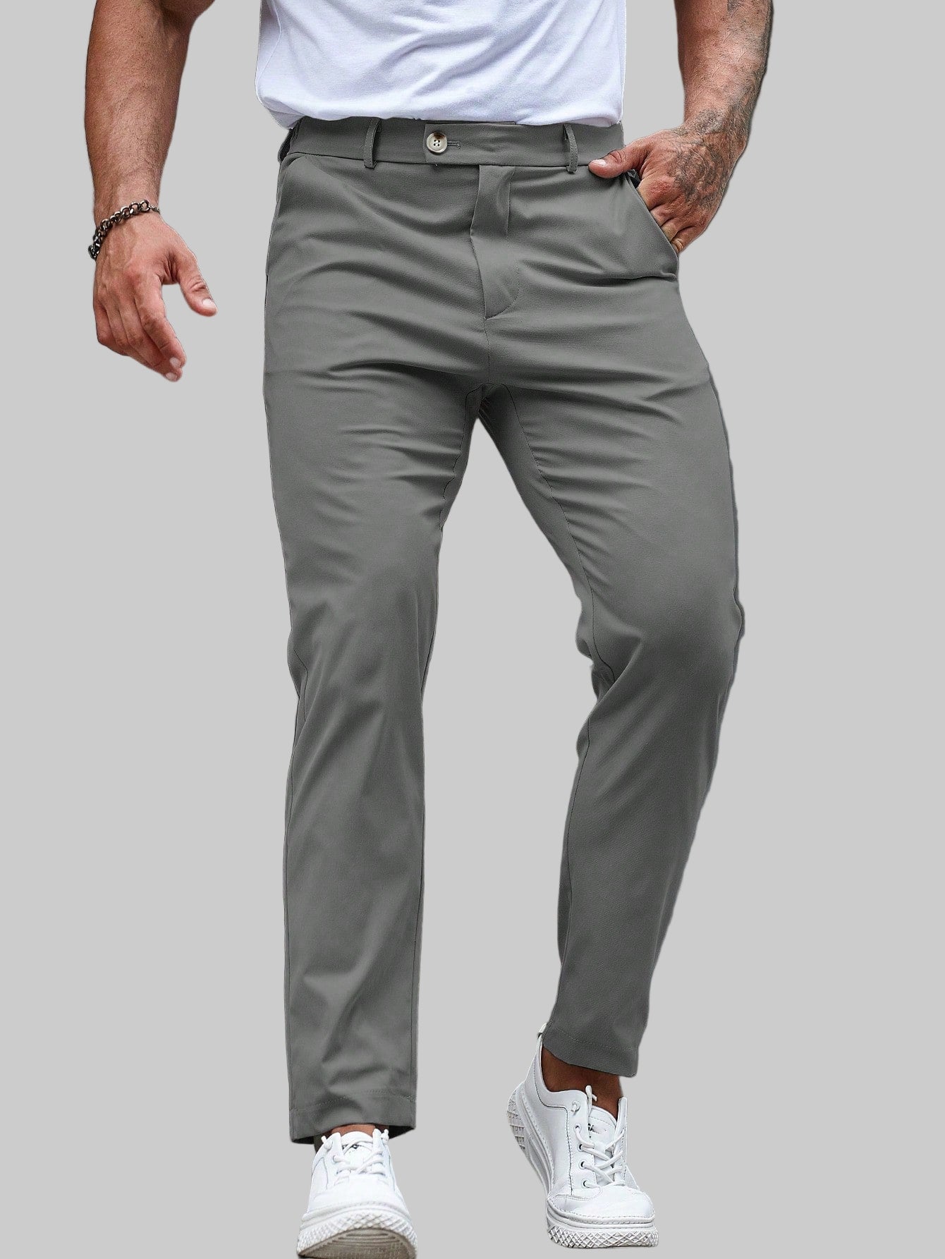 Men's Pants with Slanted Pockets