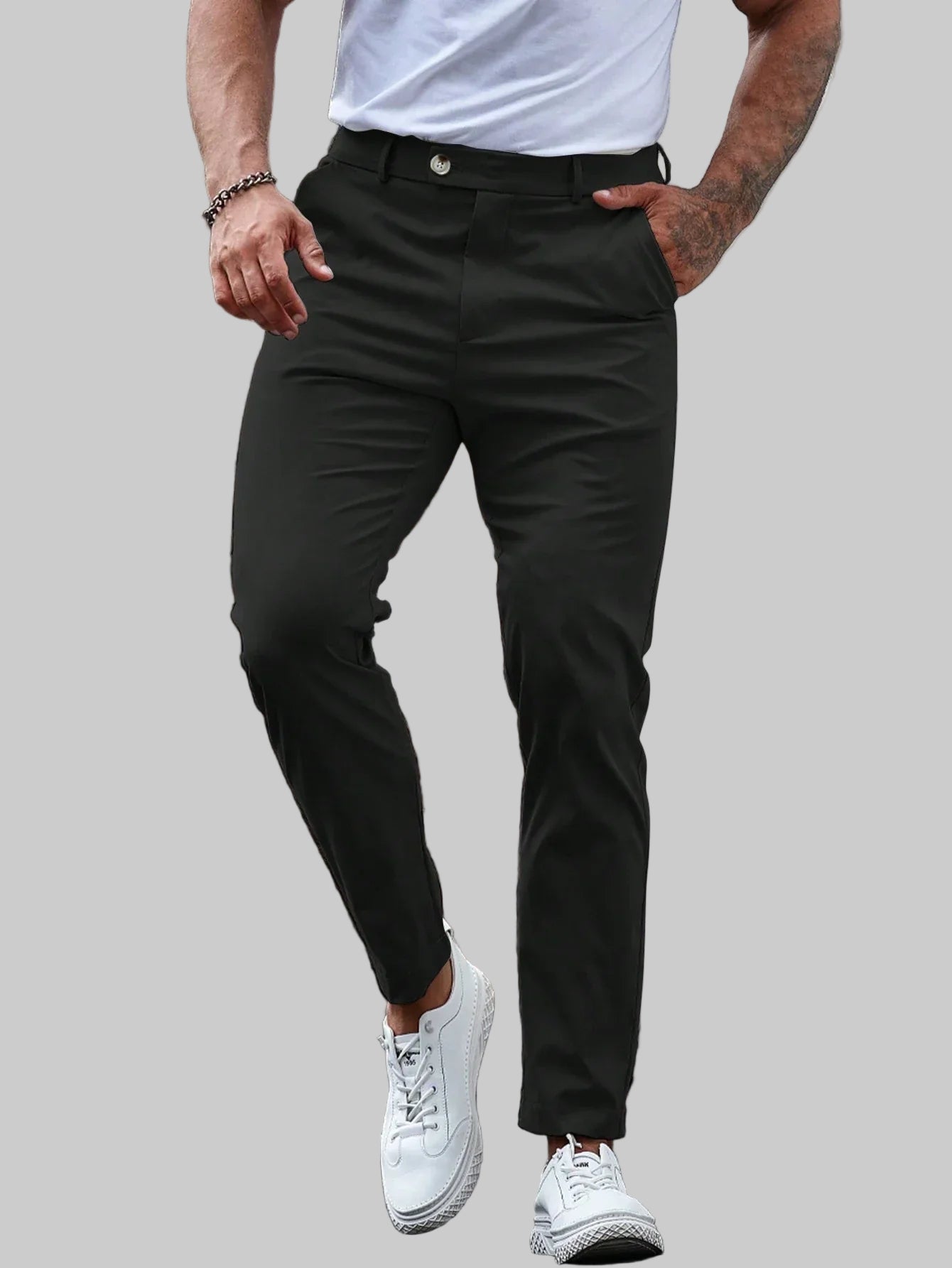 Men's Pants with Slanted Pockets