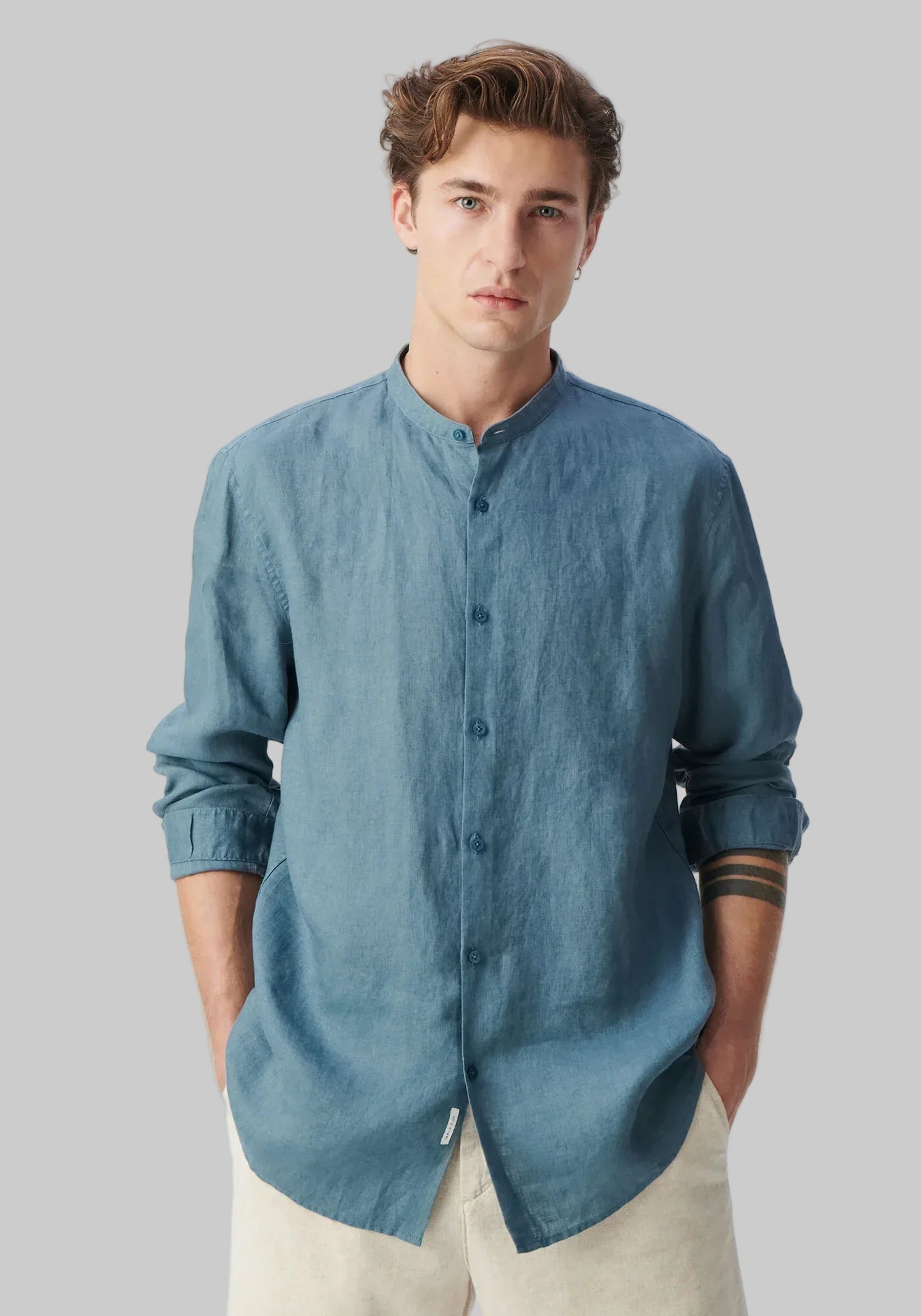 Men's Stand Collar Shirt