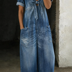 Miya | V Neck Short Sleeve Jumpsuit