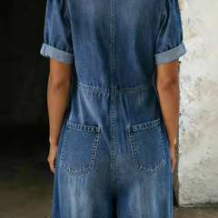 Miya | V Neck Short Sleeve Jumpsuit