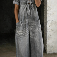 Miya | V Neck Short Sleeve Jumpsuit