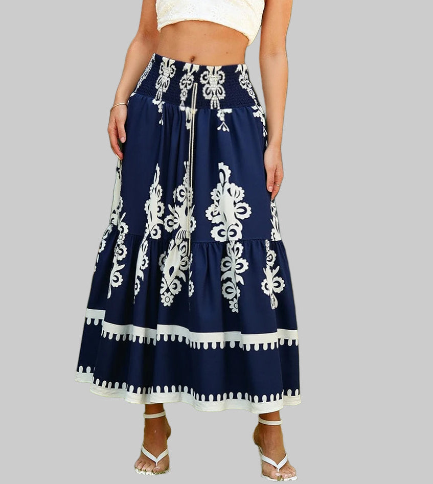 Women's Midi Skirt with Floral Print