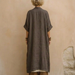 Sophie | Dark Gray & Brown Tribal Print Three-Piece Set