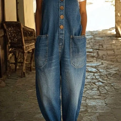 Nancy | Vintage Washed Cotton Denim Overalls