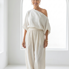 Helena | Off-Shoulder Linen Set