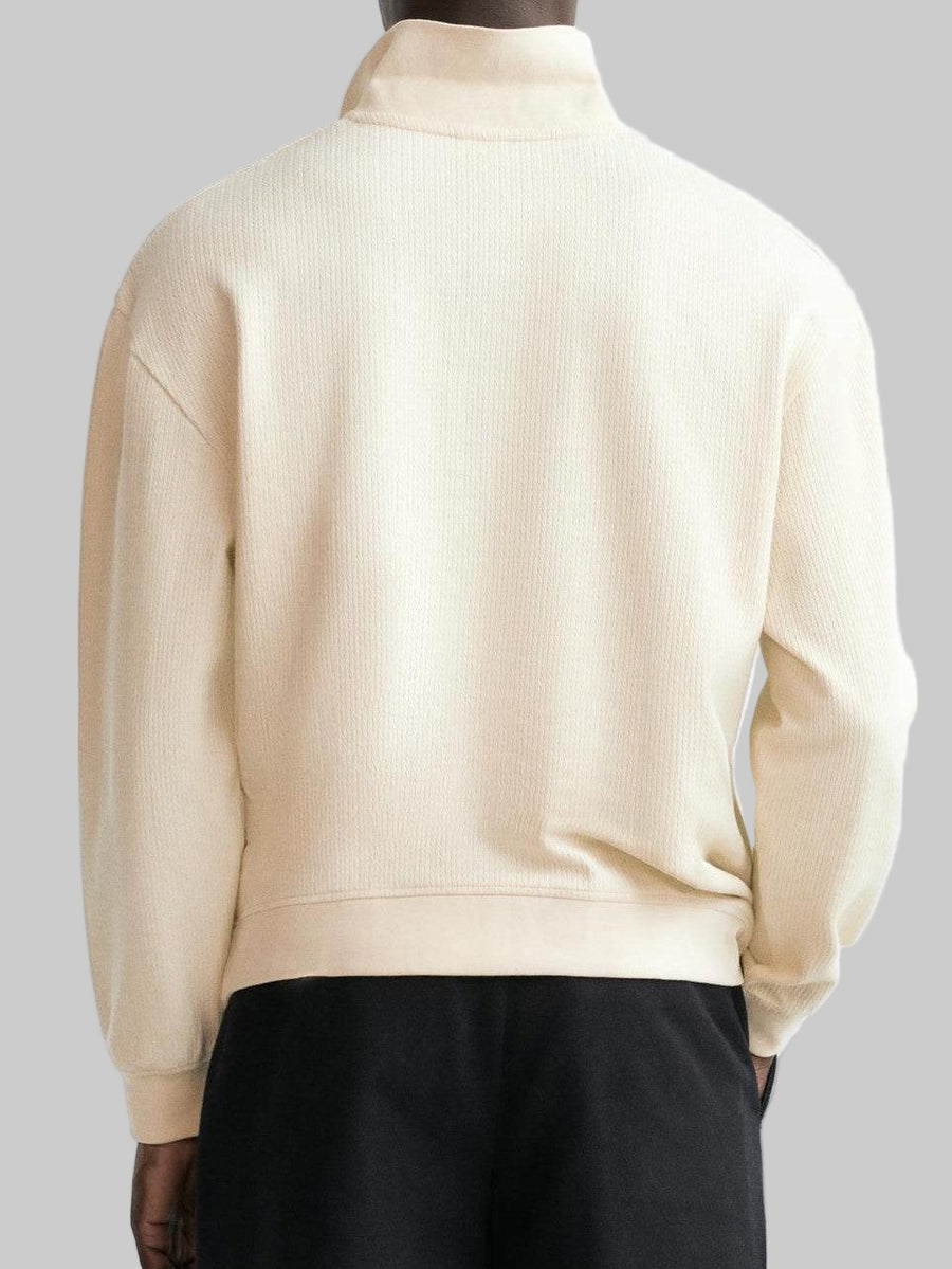 Men's Long Sleeve Polo Shirt with V-Neck Collar