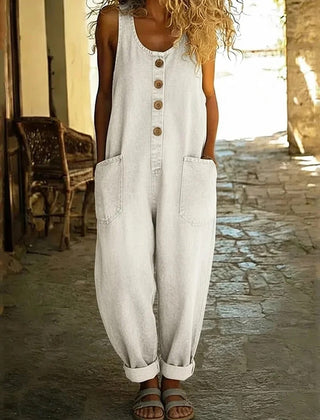 Nancy | Vintage Washed Cotton Denim Overalls