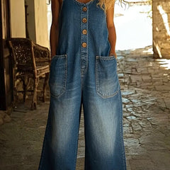 Nancy | Vintage Washed Cotton Denim Overalls