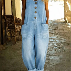 Nancy | Vintage Washed Cotton Denim Overalls